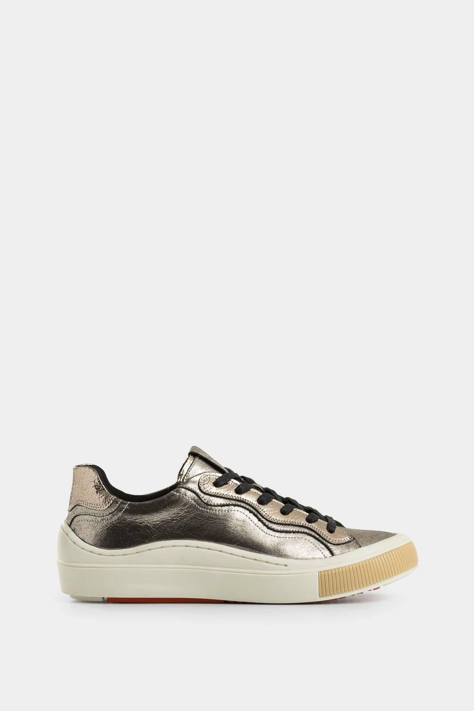 Tenis Perdita de cuero folia para mujer efecto craquelado