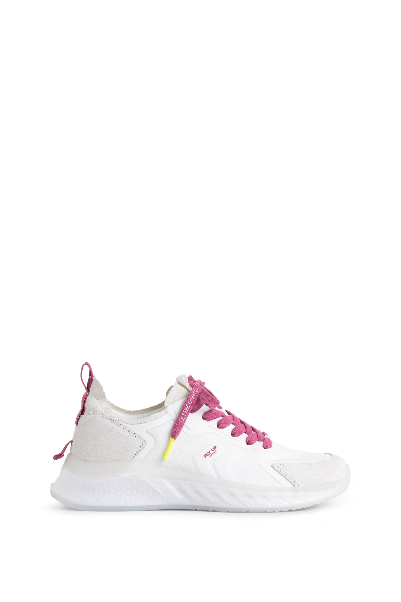 Tenis Fly Up Life de cuero para mujer detalles contraste