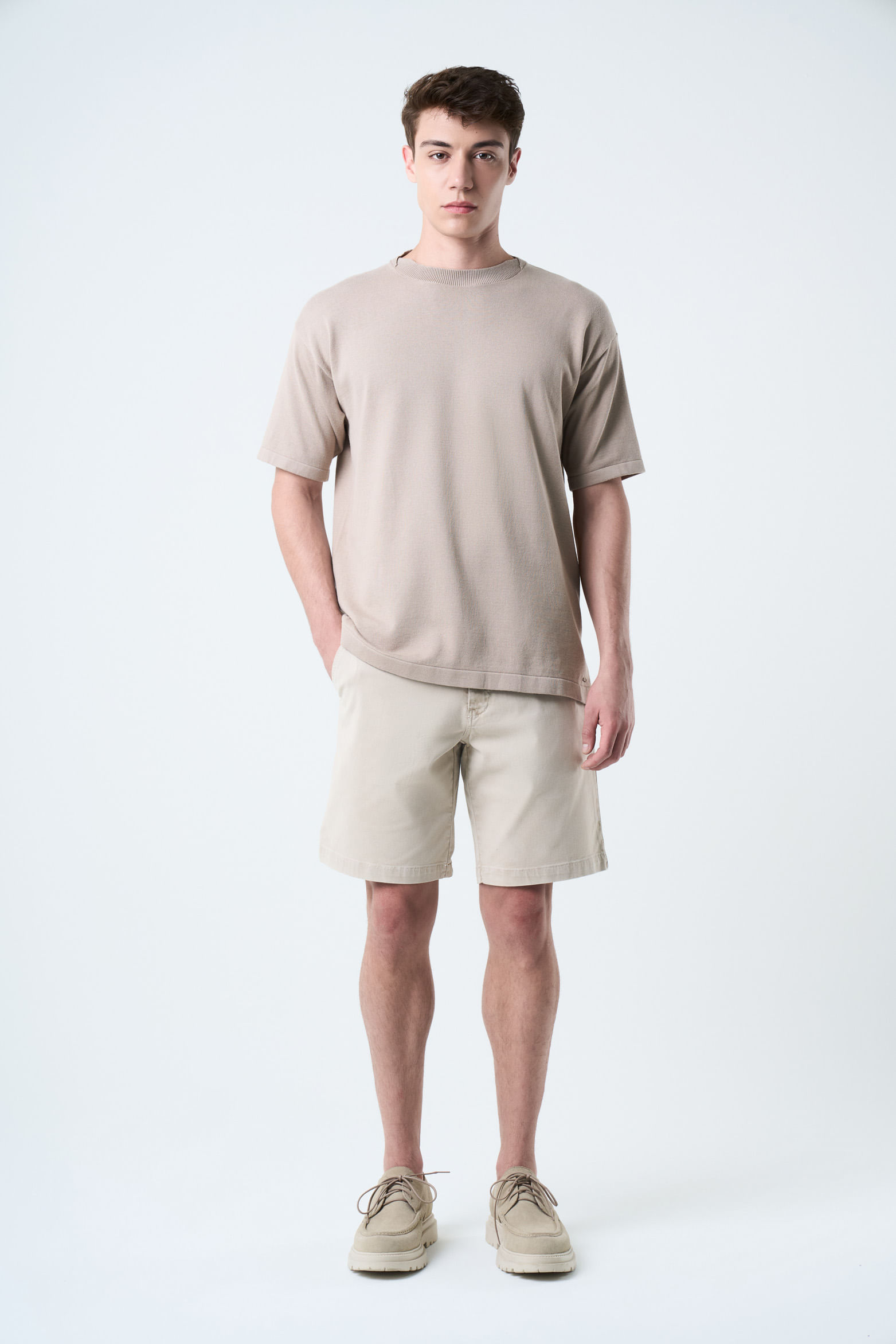 Bermuda Acacia en drill para hombre silueta amplia
