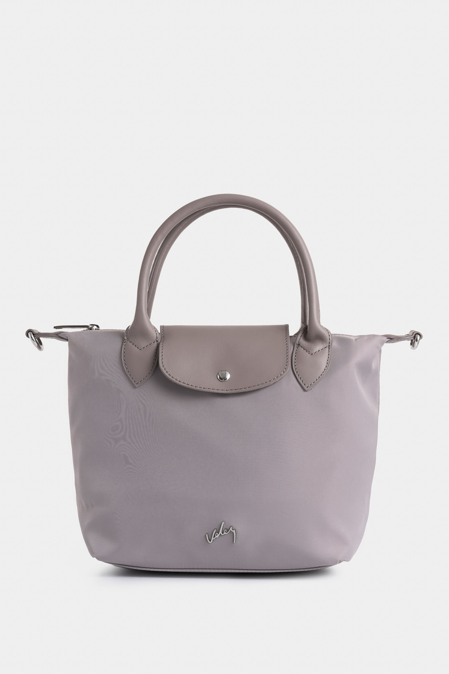 Bowling Ámbar en lona para mujer detalle cuero