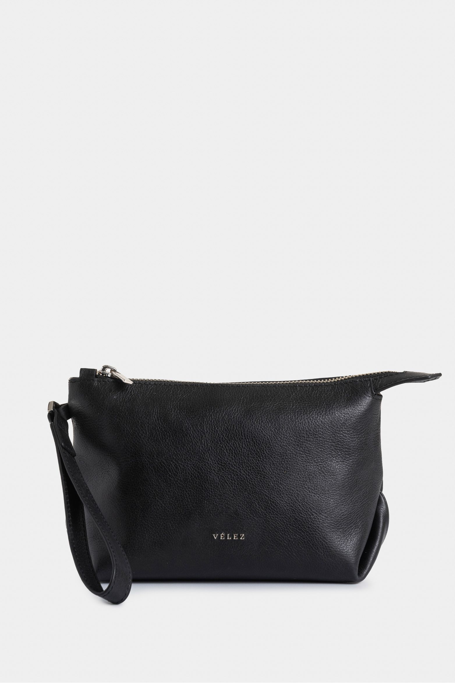 Cosmetiquera Cuzzo de cuero para mujer con cremallera