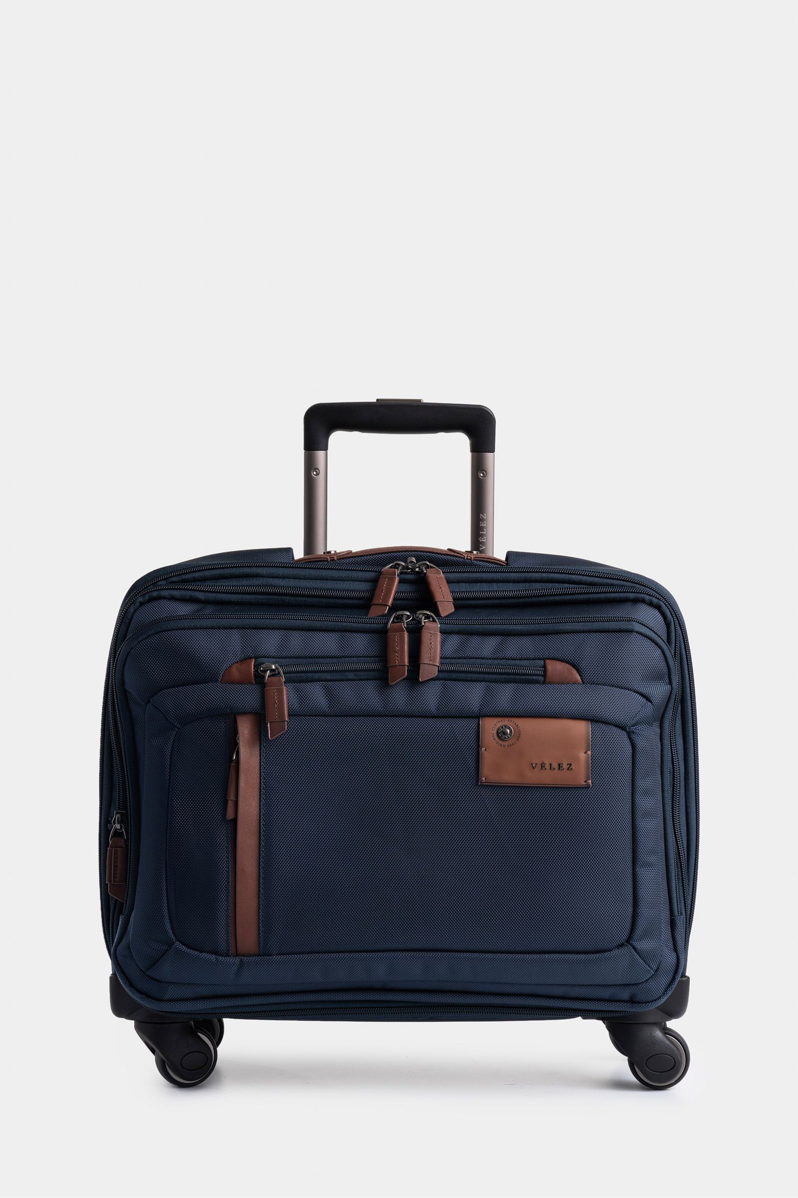 Maleta ejecutiva lona por cuero 16 pulgadas Living Azul Oscuro