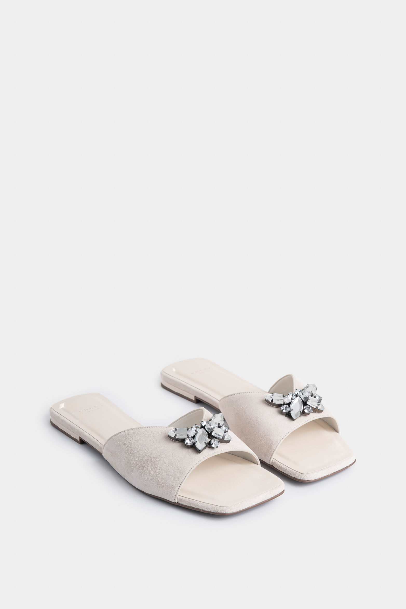 Telier Sandalia Plana Perdita De Cuero Para Mujer Aplique de Velez