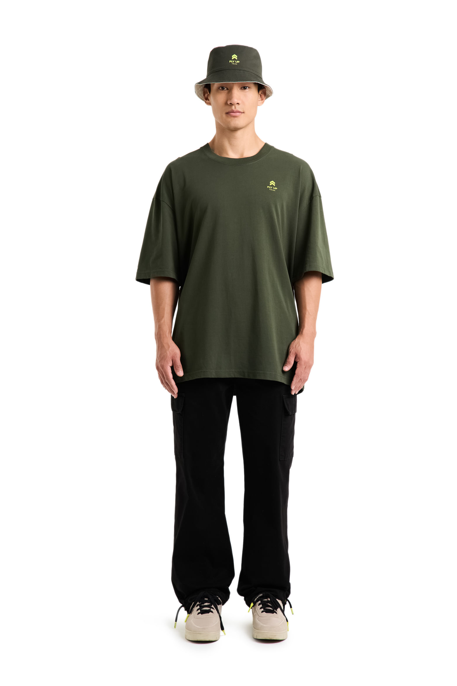 Camiseta Oversized Vega detalle bordado Unisex Fly Up