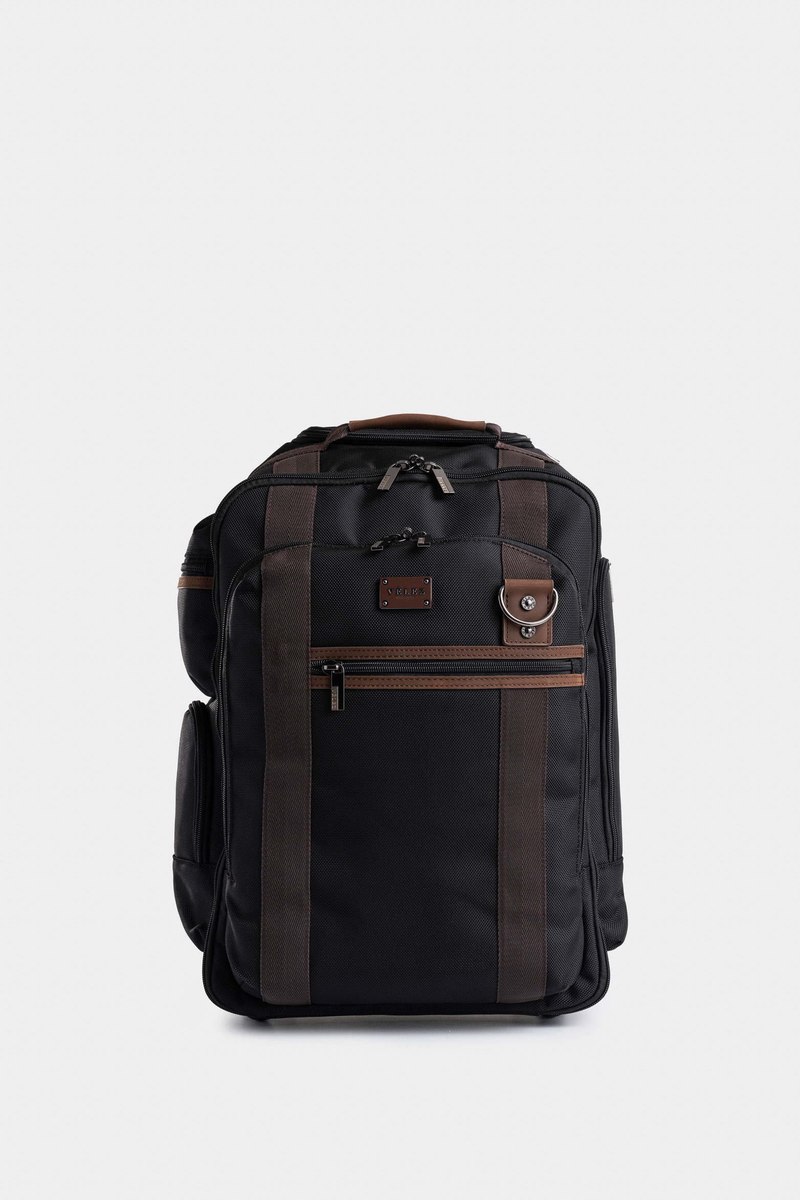 Morral trolley lona por cuero para hombre acentos