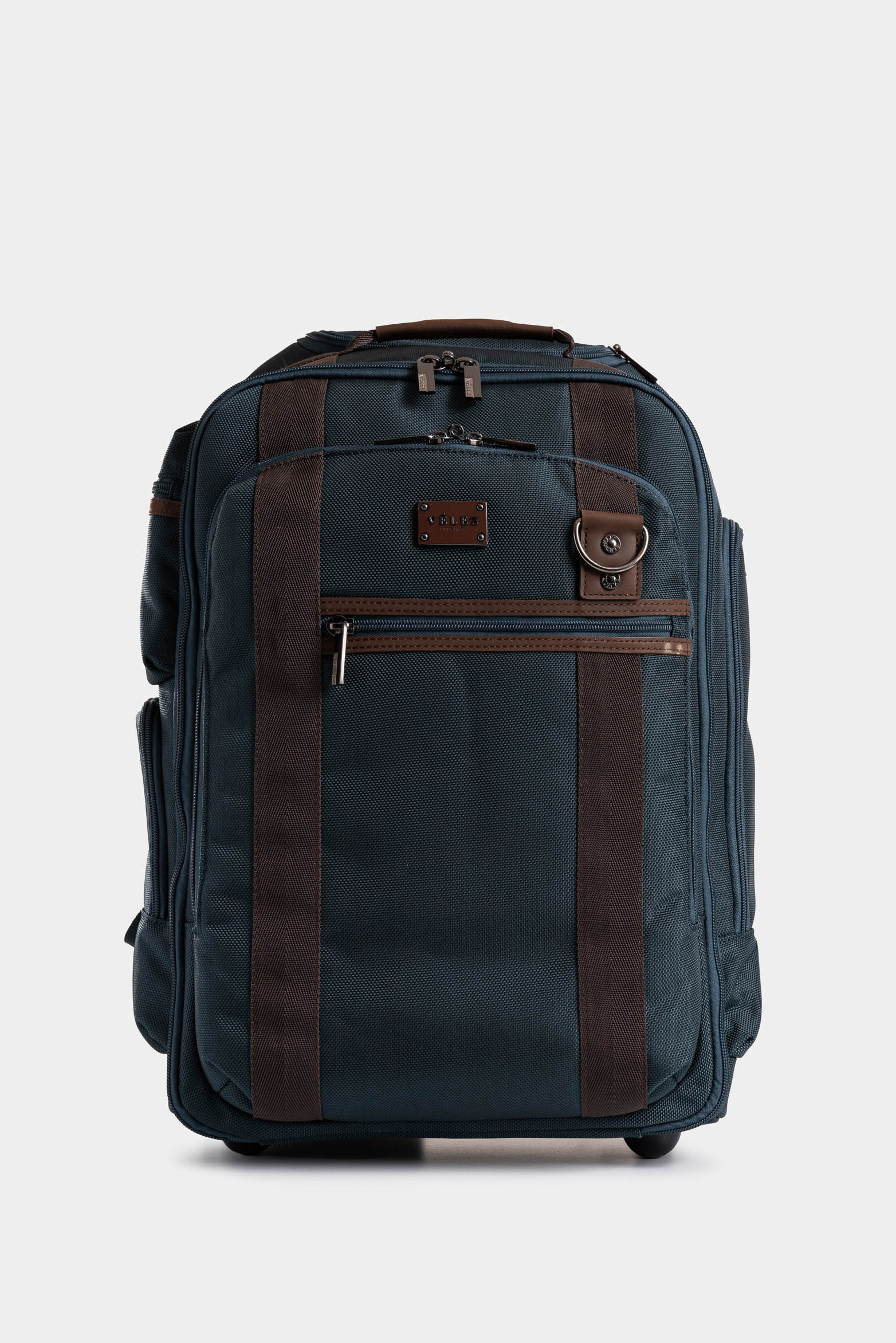 Morral trolley lona por cuero para hombre acentos
