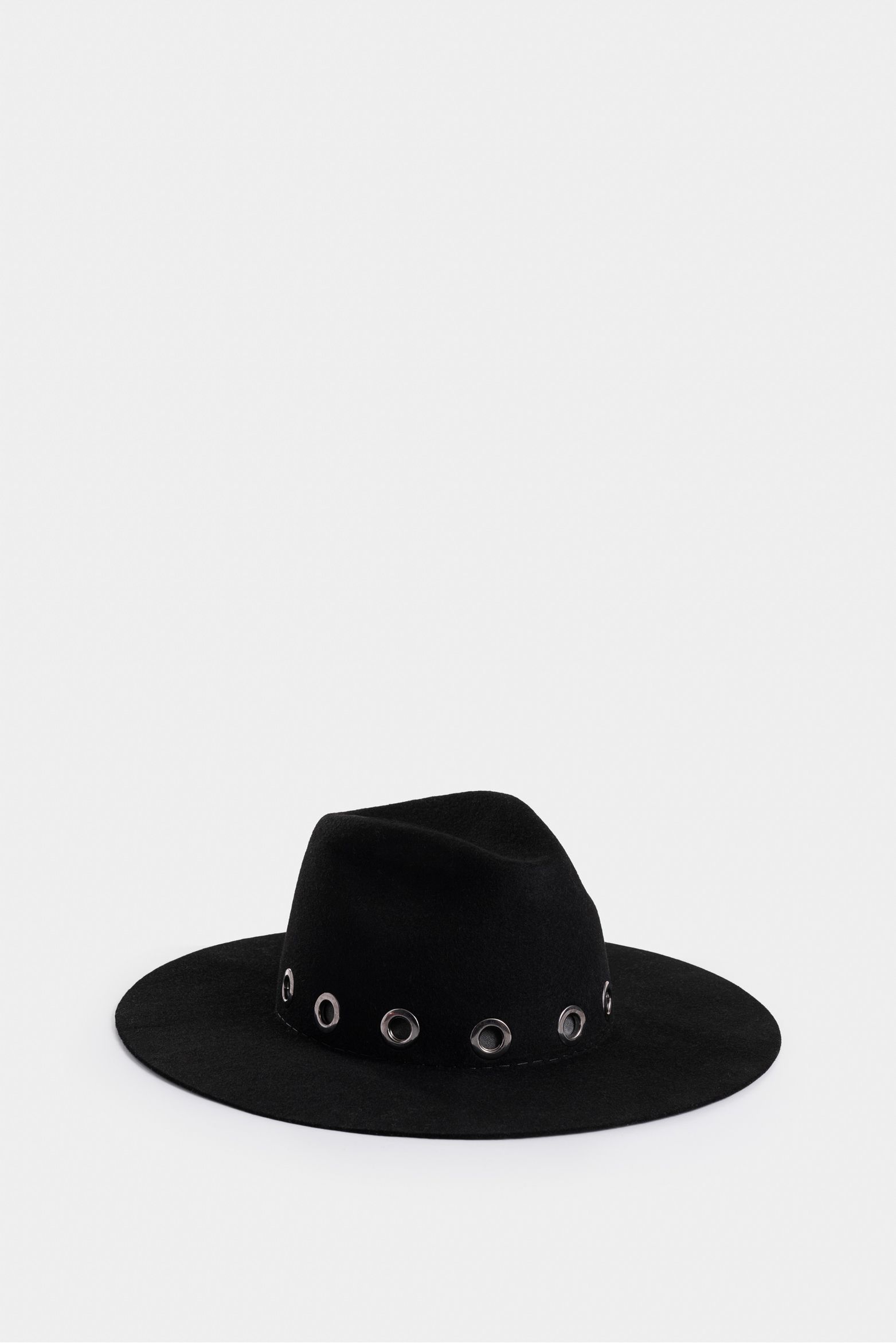 Sombrero fedora Venecia en lana para mujer ojaletes decorativos
