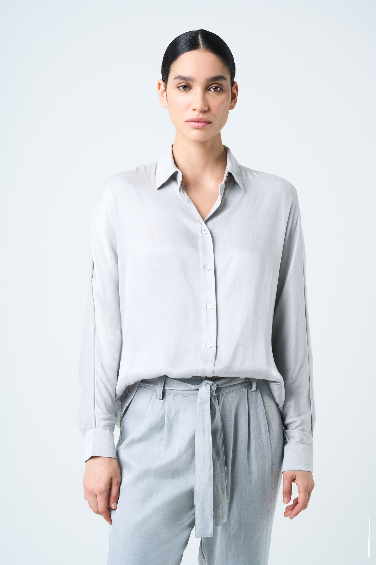 Camisa Claro en tejido plano para mujer manga murciélago