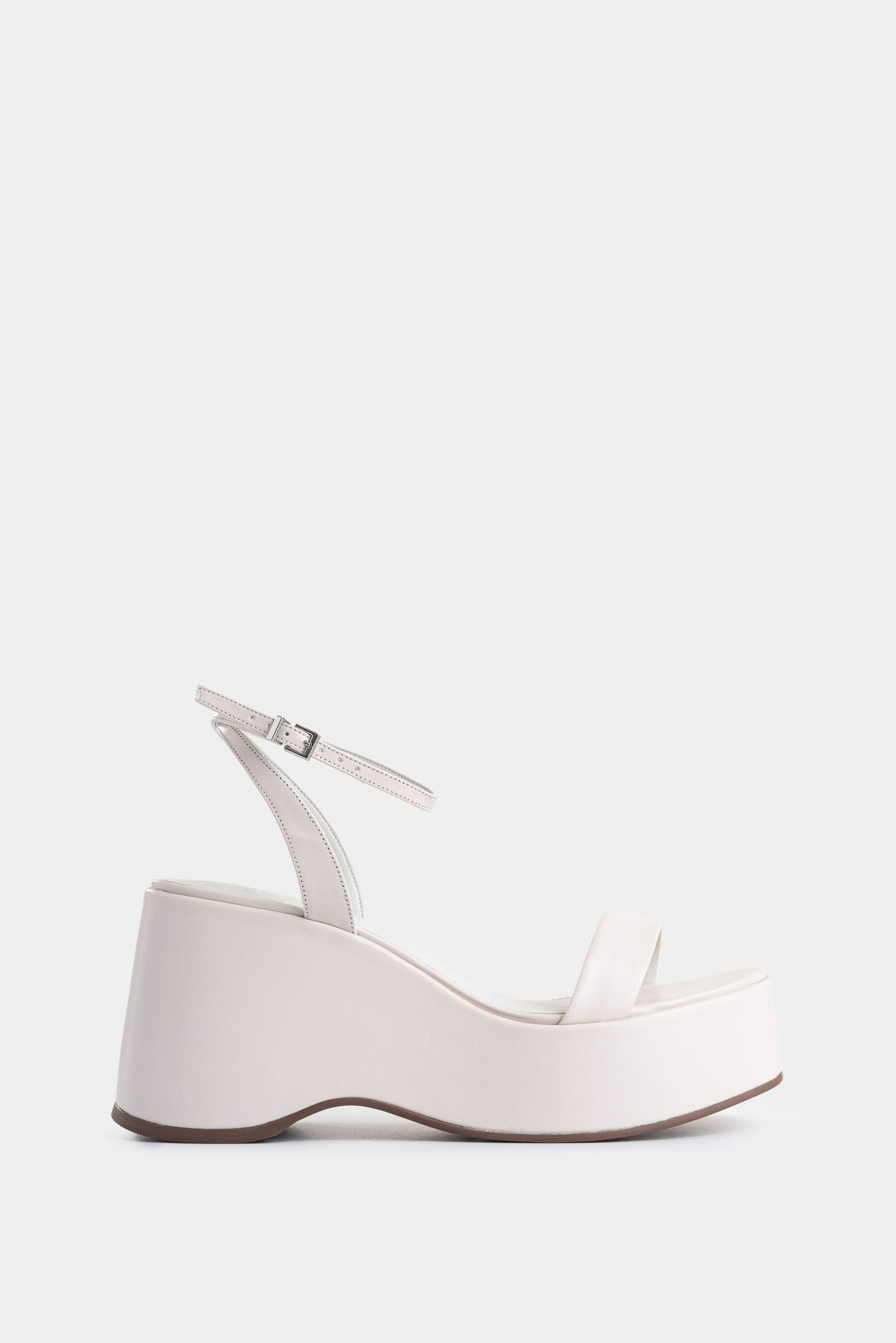 Sandalia plataforma san joaquin de cuero para mujer ajuste al tobillo