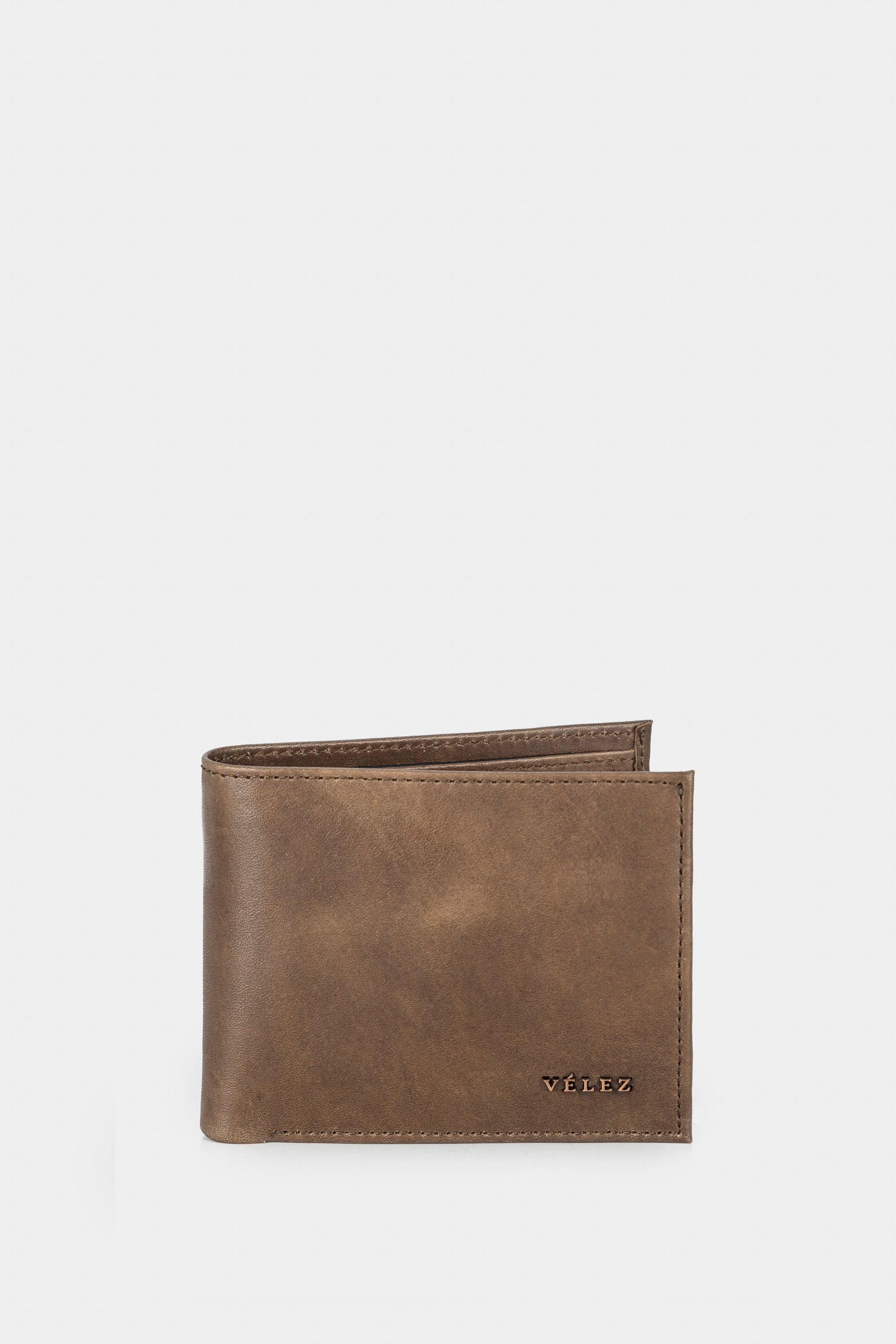 Billetera salvaje de cuero para hombre monedero interno