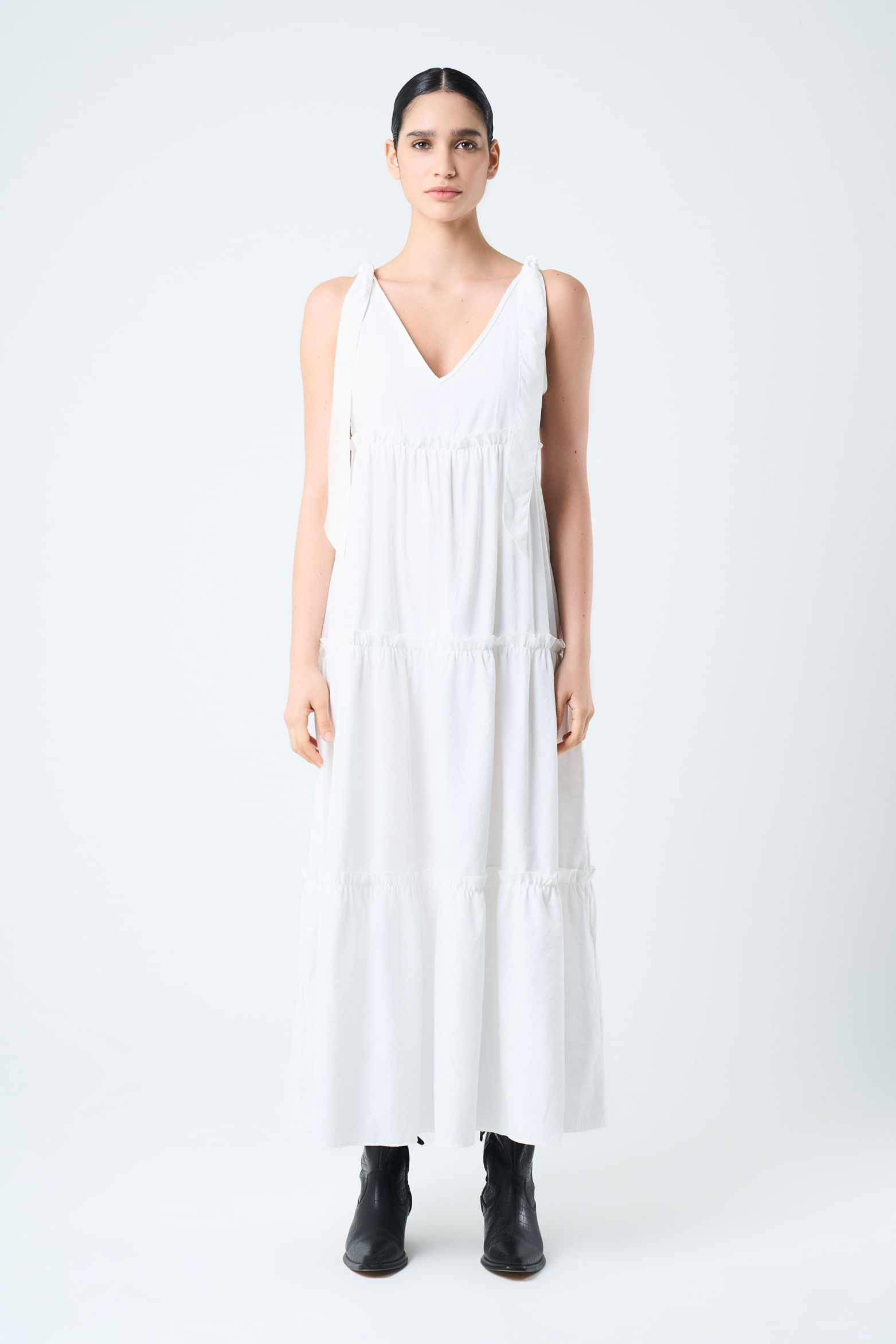 Vestido hori en tejido plano para mujer efecto peach