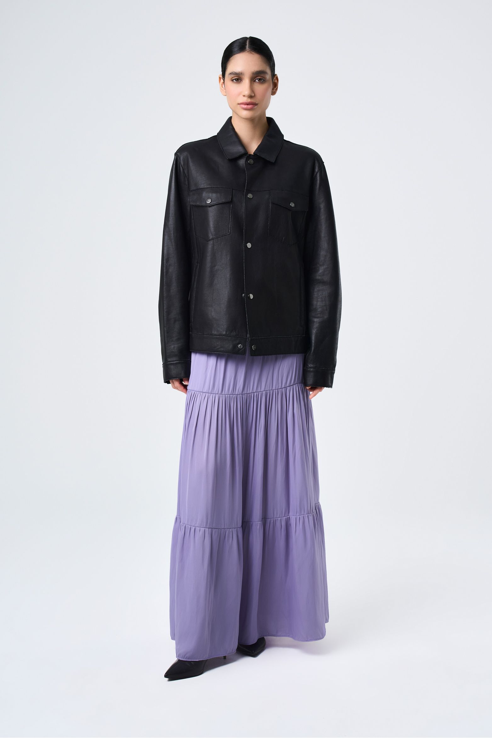 Maxi falda adana para mujer capas y recogidos