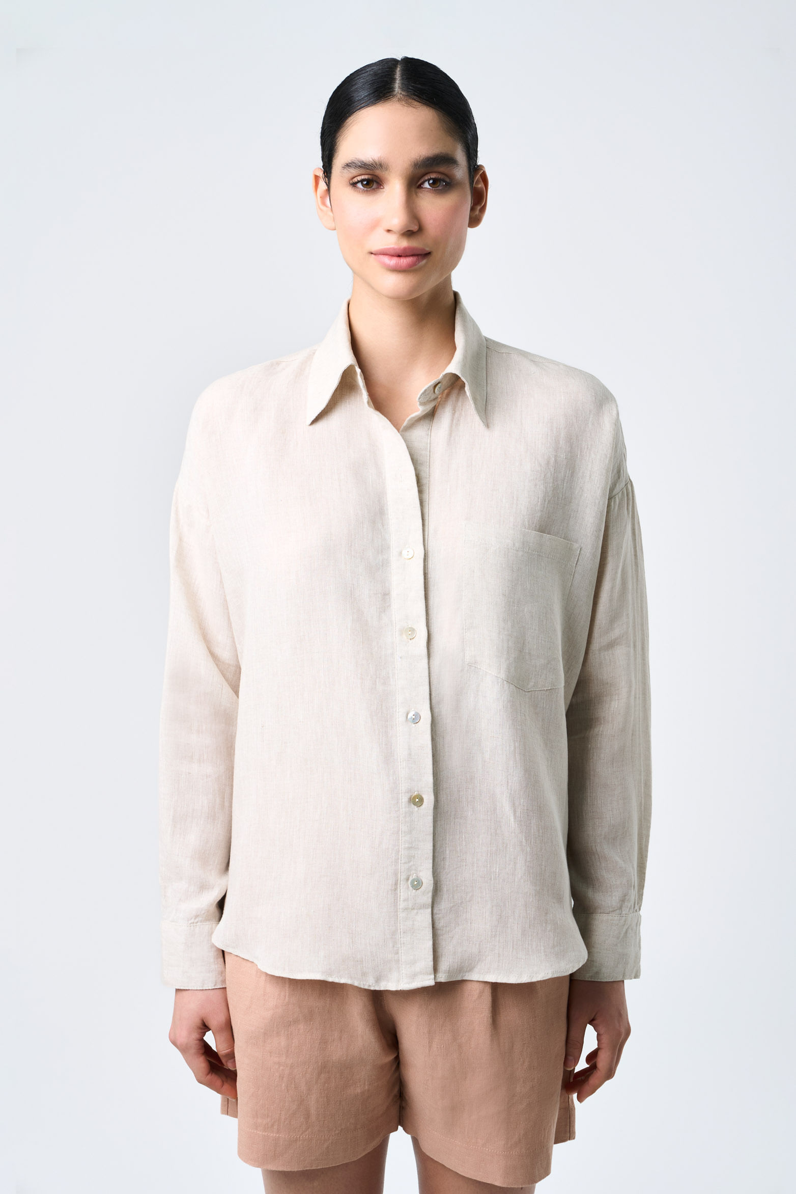 Camisa manga larga Boreal para mujer fit holgado