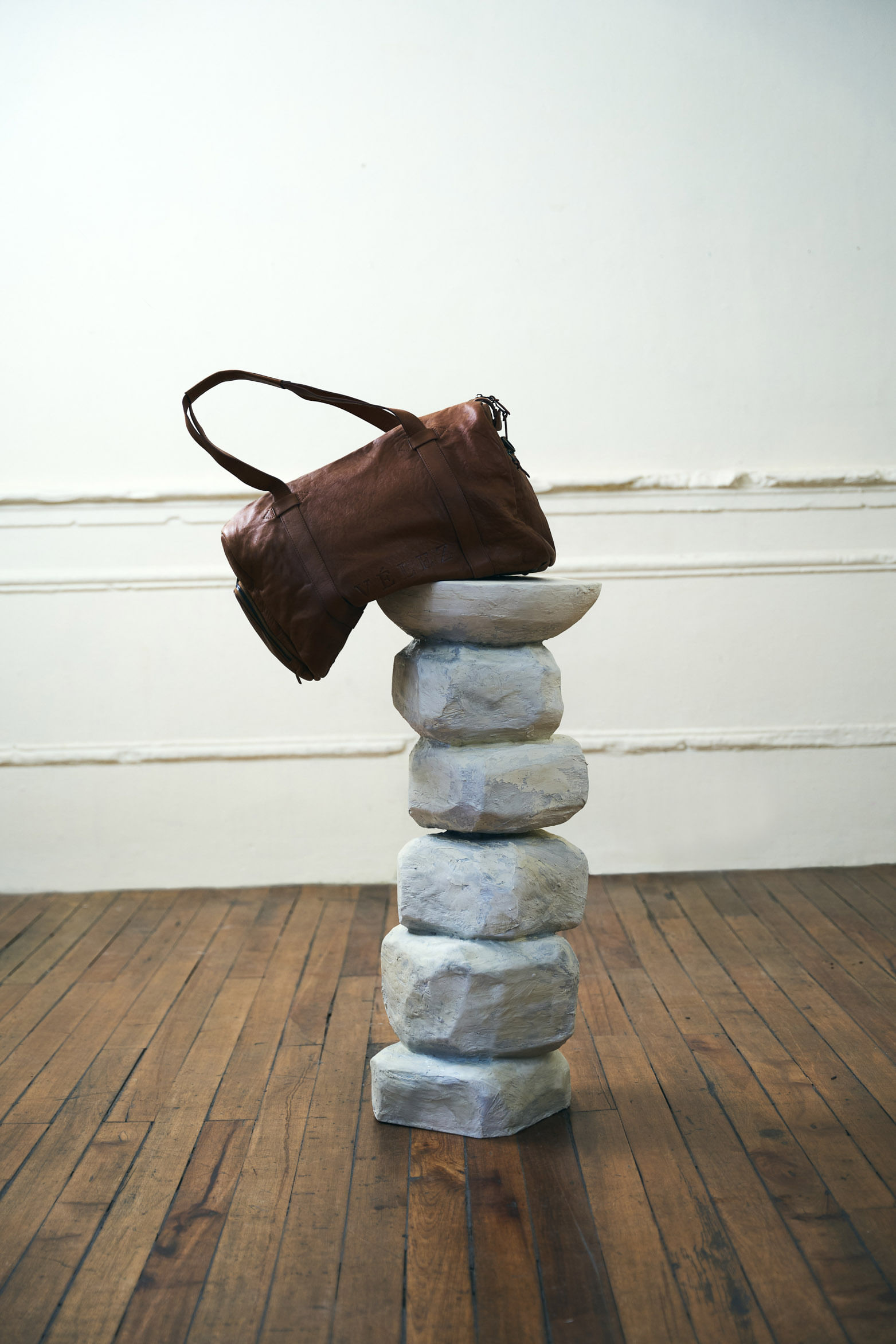 Bowling esencial de cuero para hombre acabado efecto manual envejecido