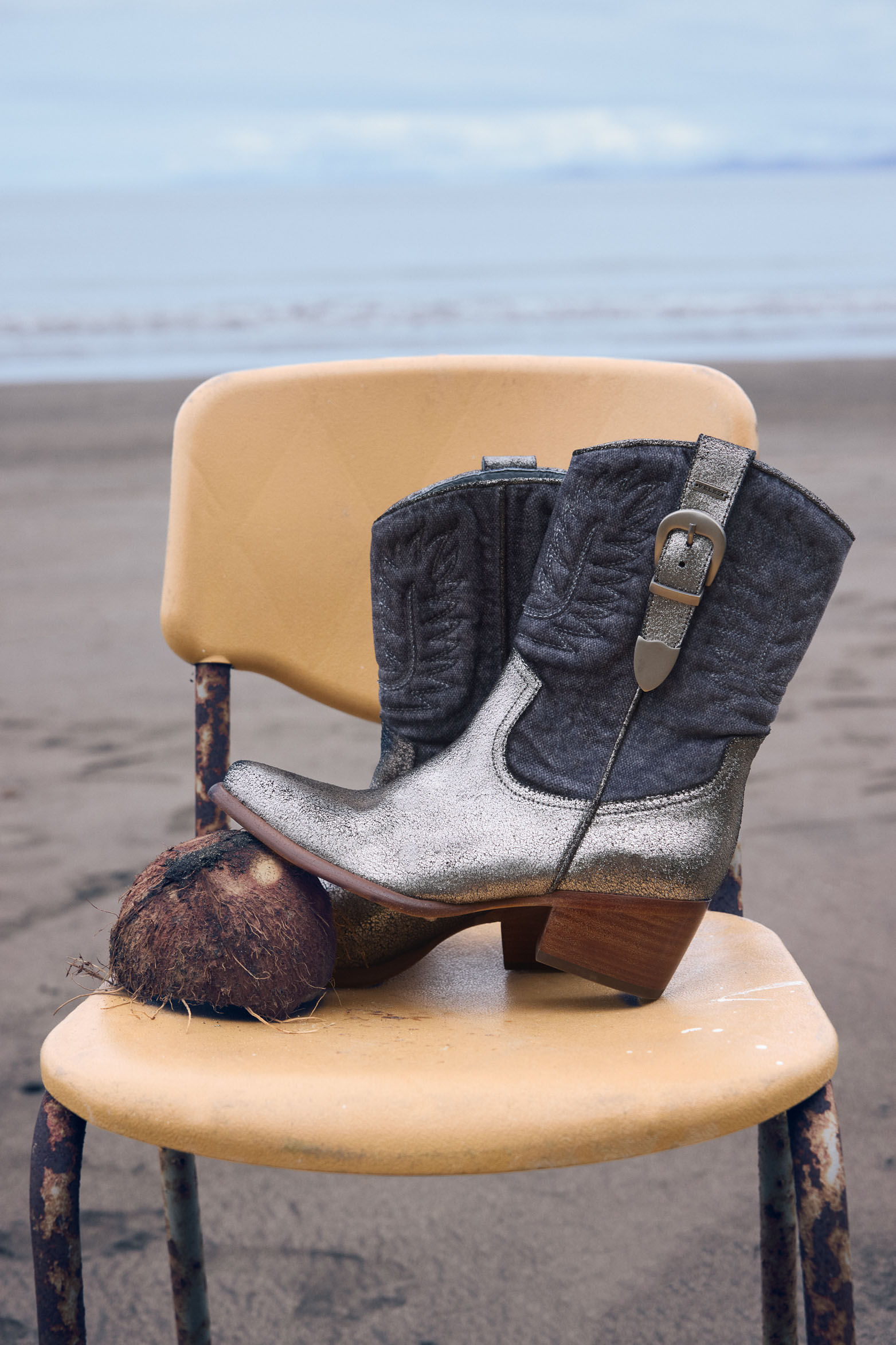 Botas texanas Acrux de cuero folia para mujer chapetas