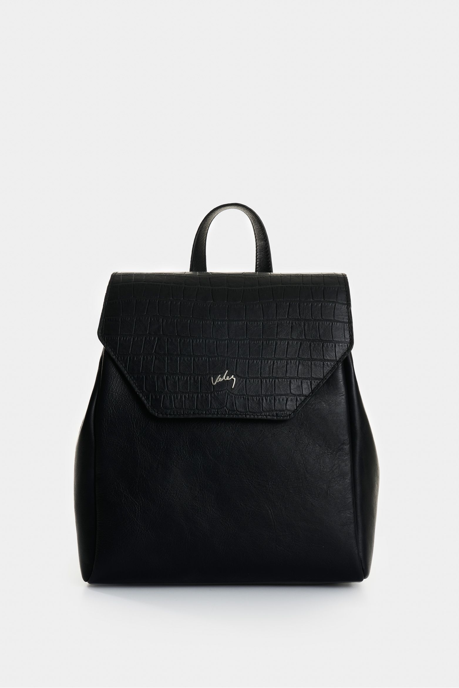 Morral Rosario de cuero para mujer corte hexagonal