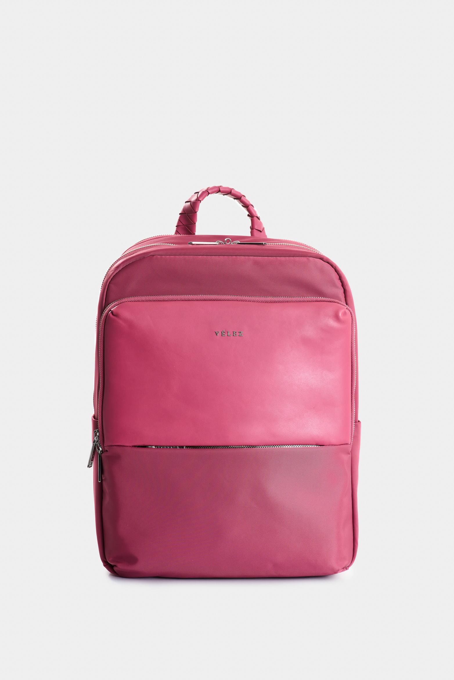 Morral Marfilo de cuero y nylon para mujer manija trenzada