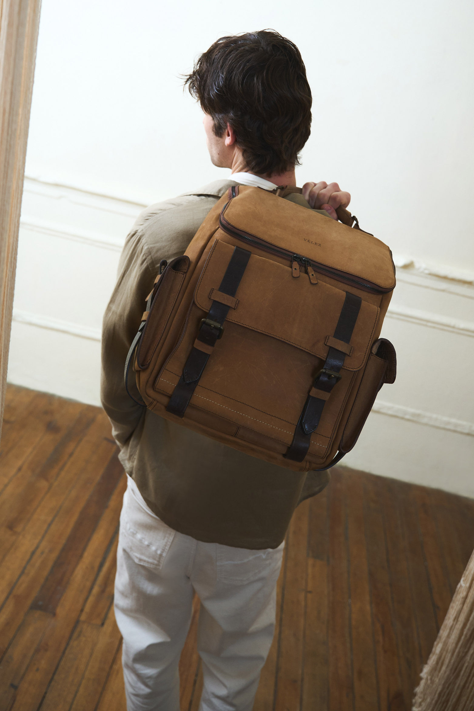 Morral archaeology de cuero para hombre vintage