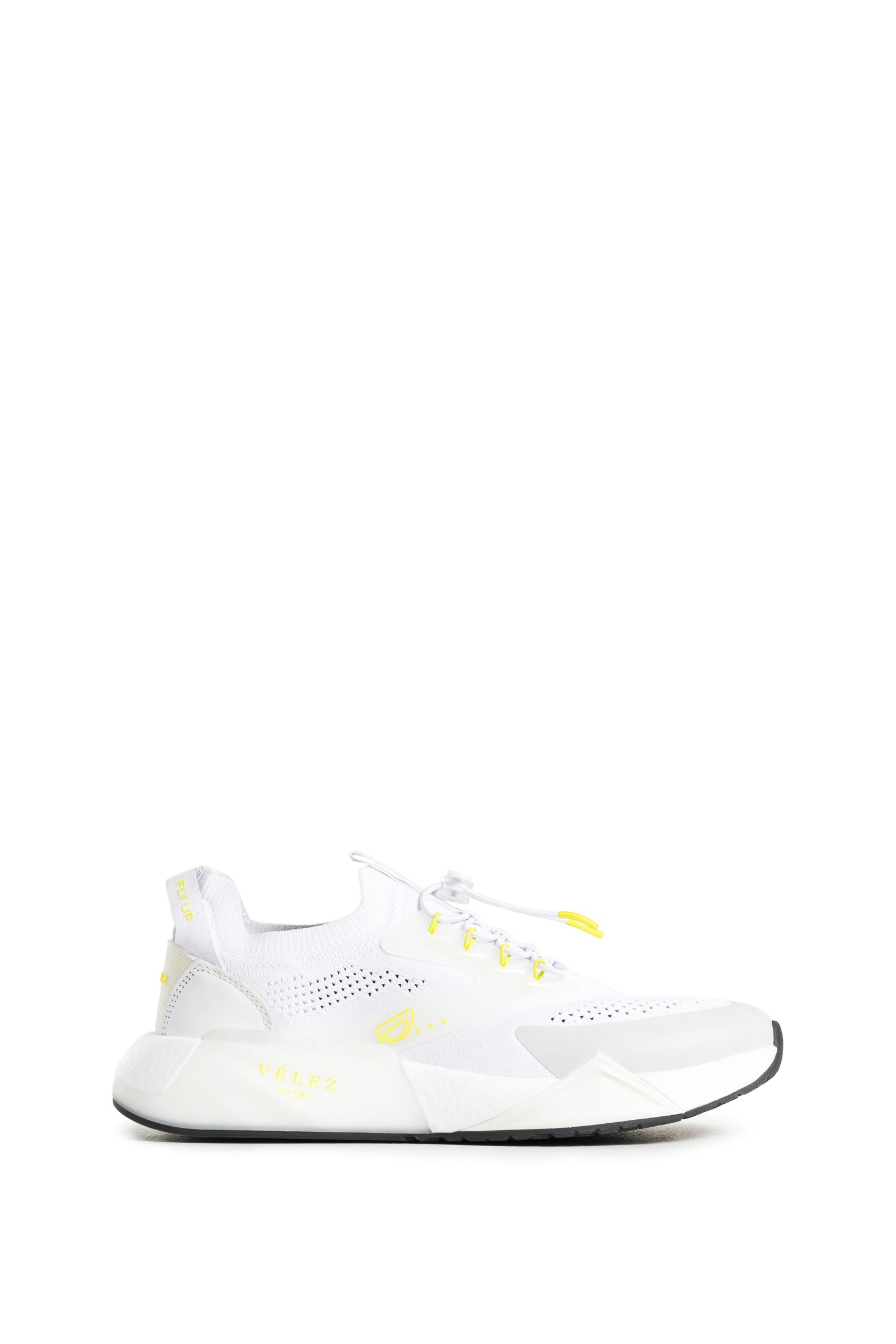 Tenis Fly Up freedom de textil y cuero para mujer detalles neón