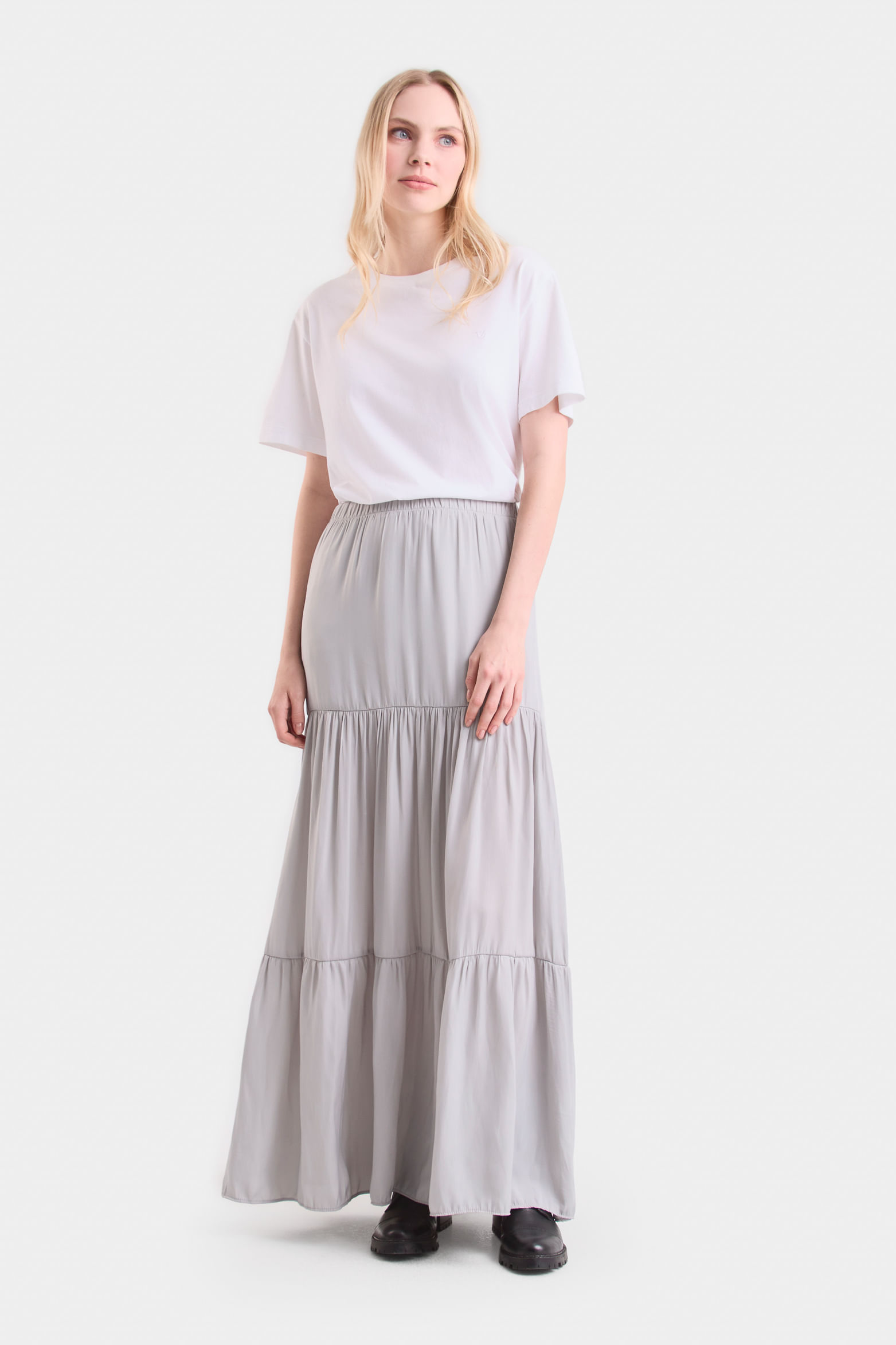 Maxi falda adana para mujer capas y recogidos