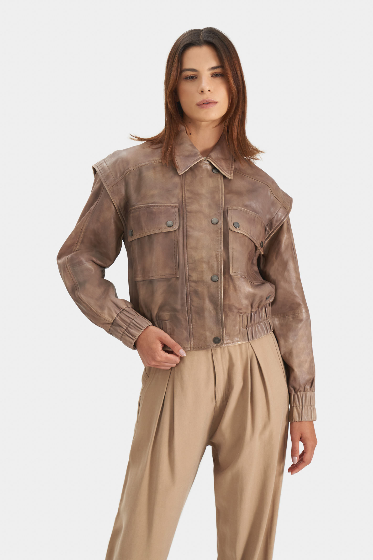 Chaqueta sahara para mujer mangas removibles