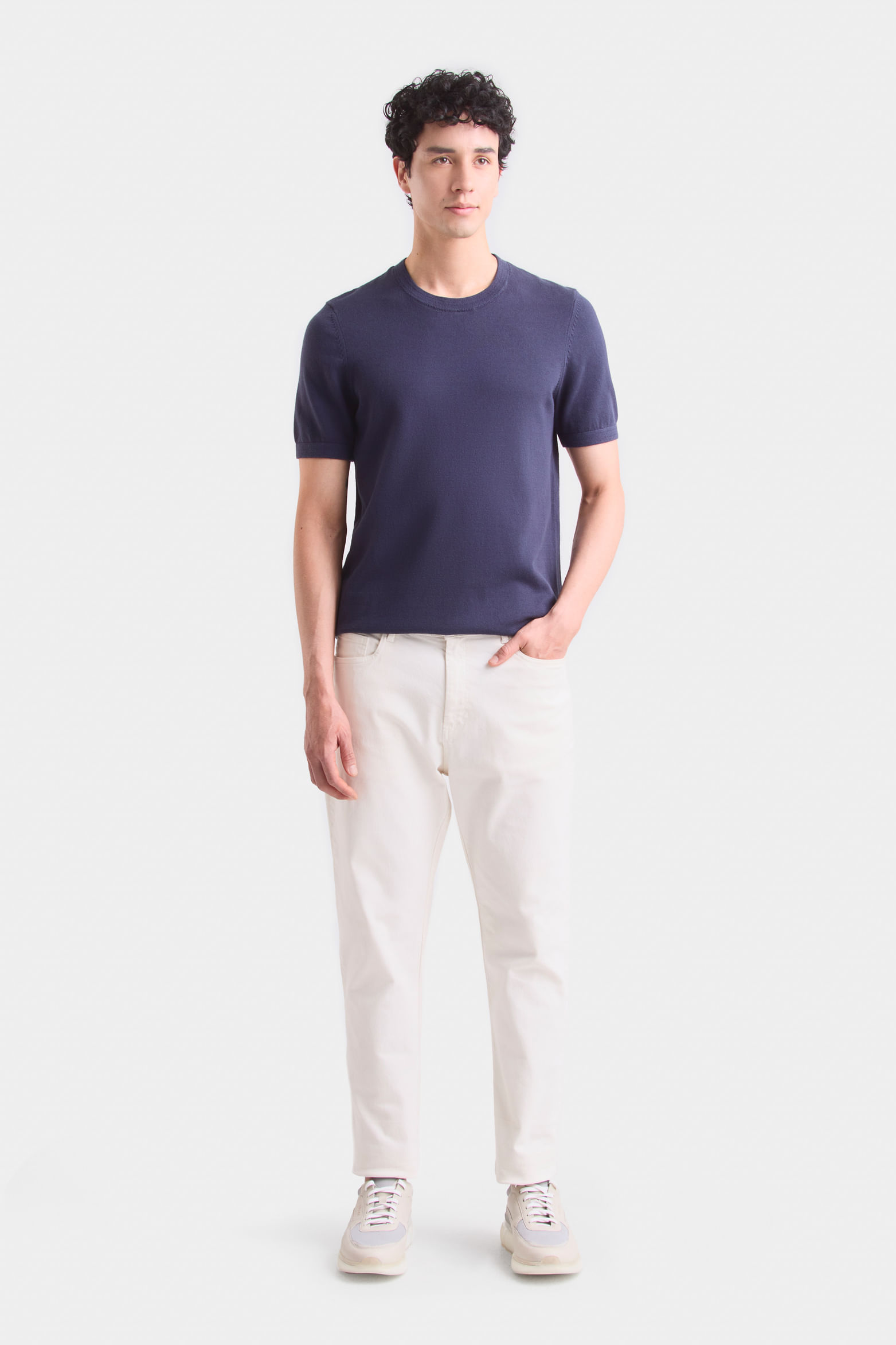 Pantalón en drill para hombre semi fitted