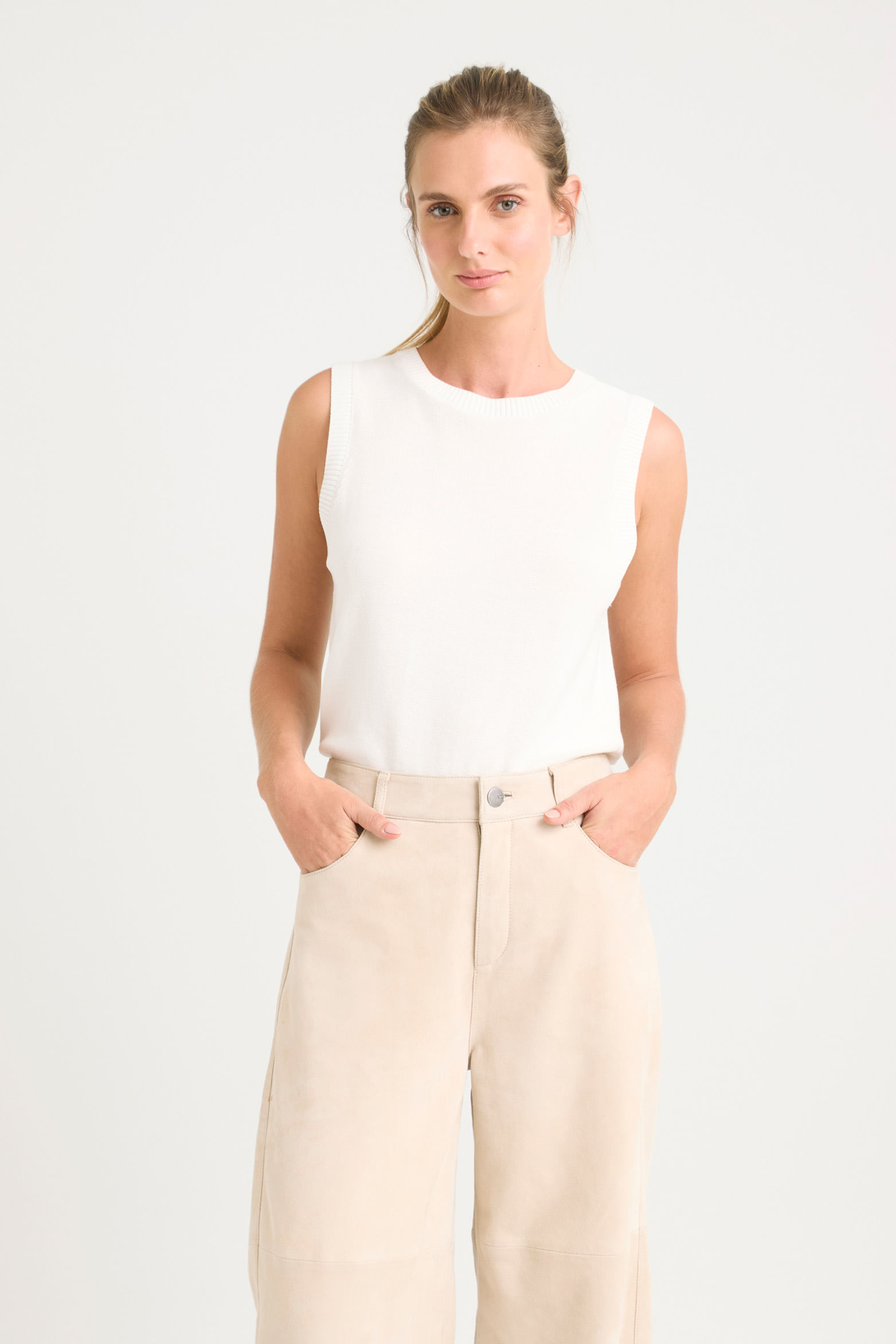 Top tejido astromelia para mujer liviano