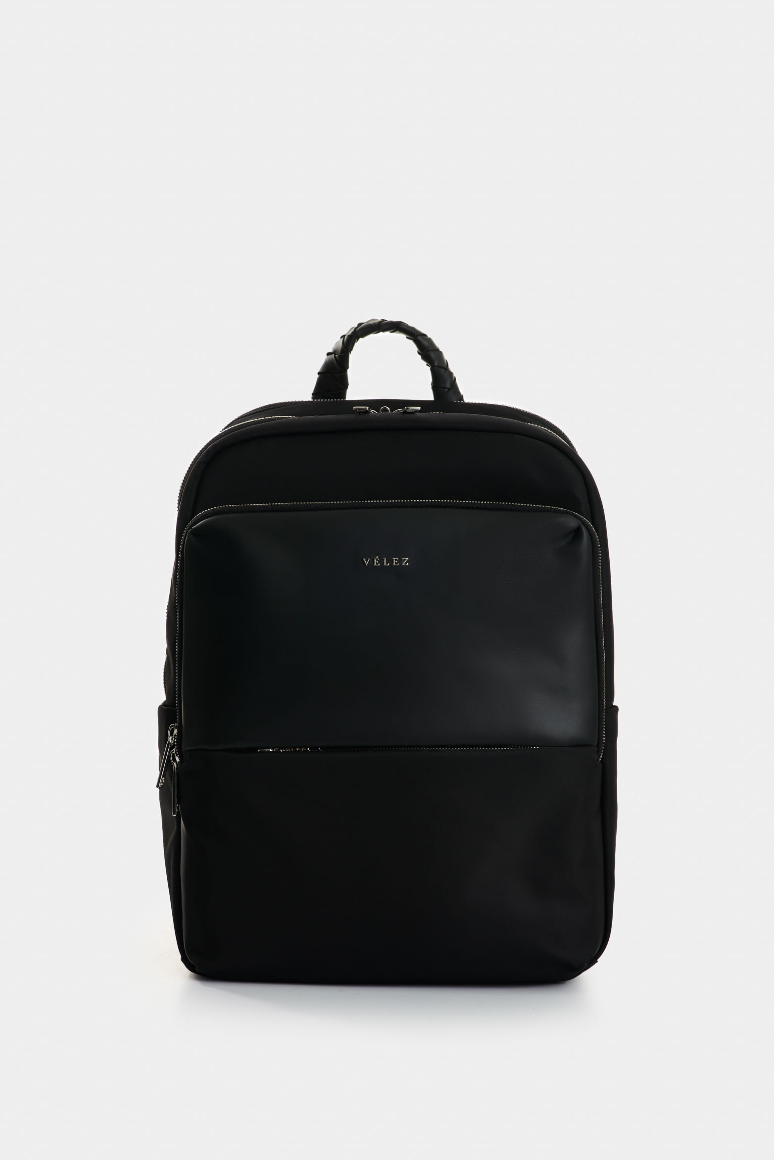 Morral Marfilo de cuero y nylon para mujer manija trenzada