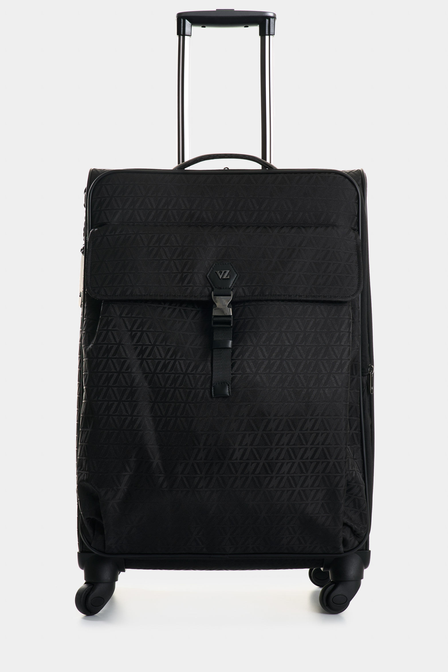 Maleta de viaje Bloom en jacquard para mujer apliques cuero