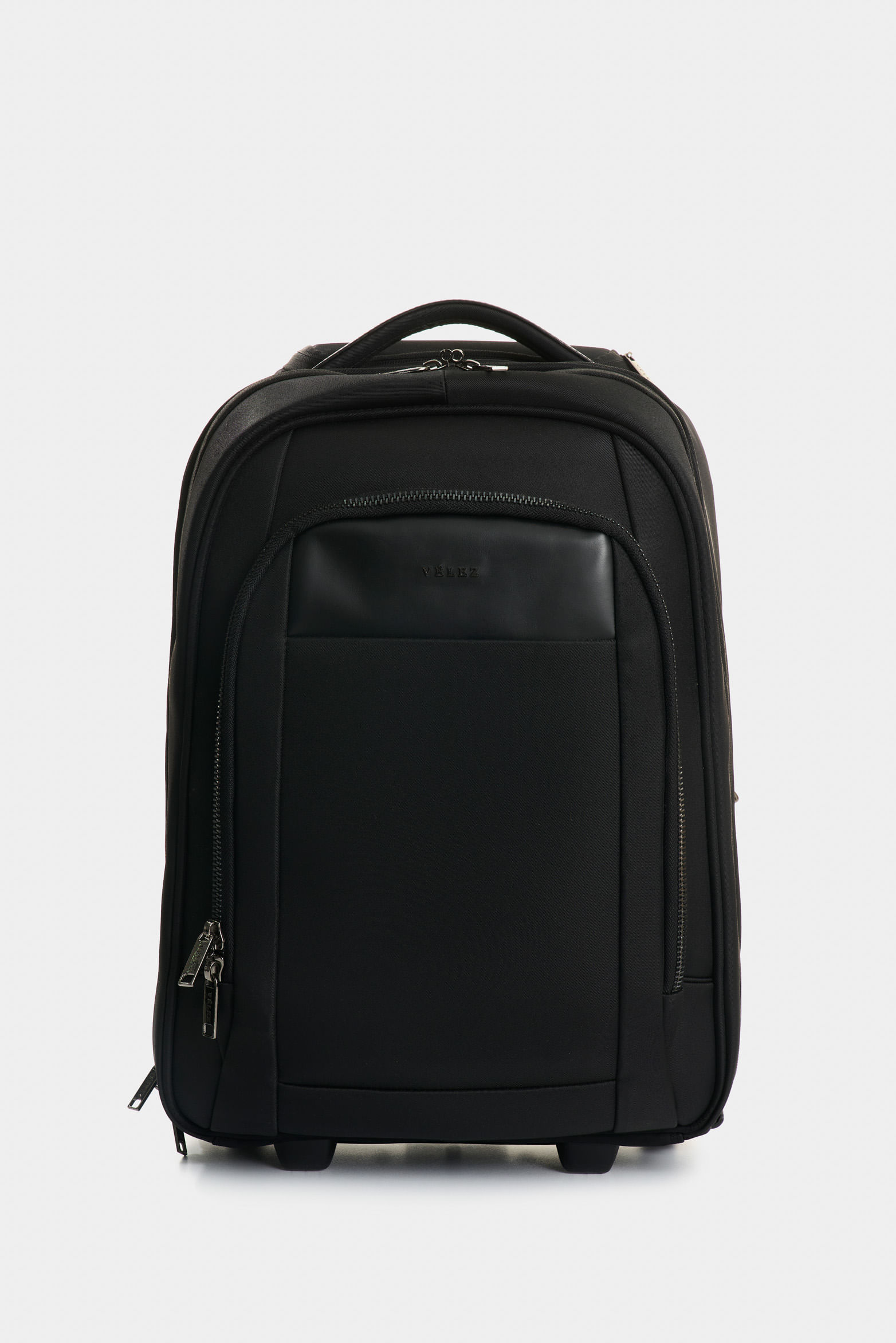 Morral Arezzo en lona para hombre detalle cuero