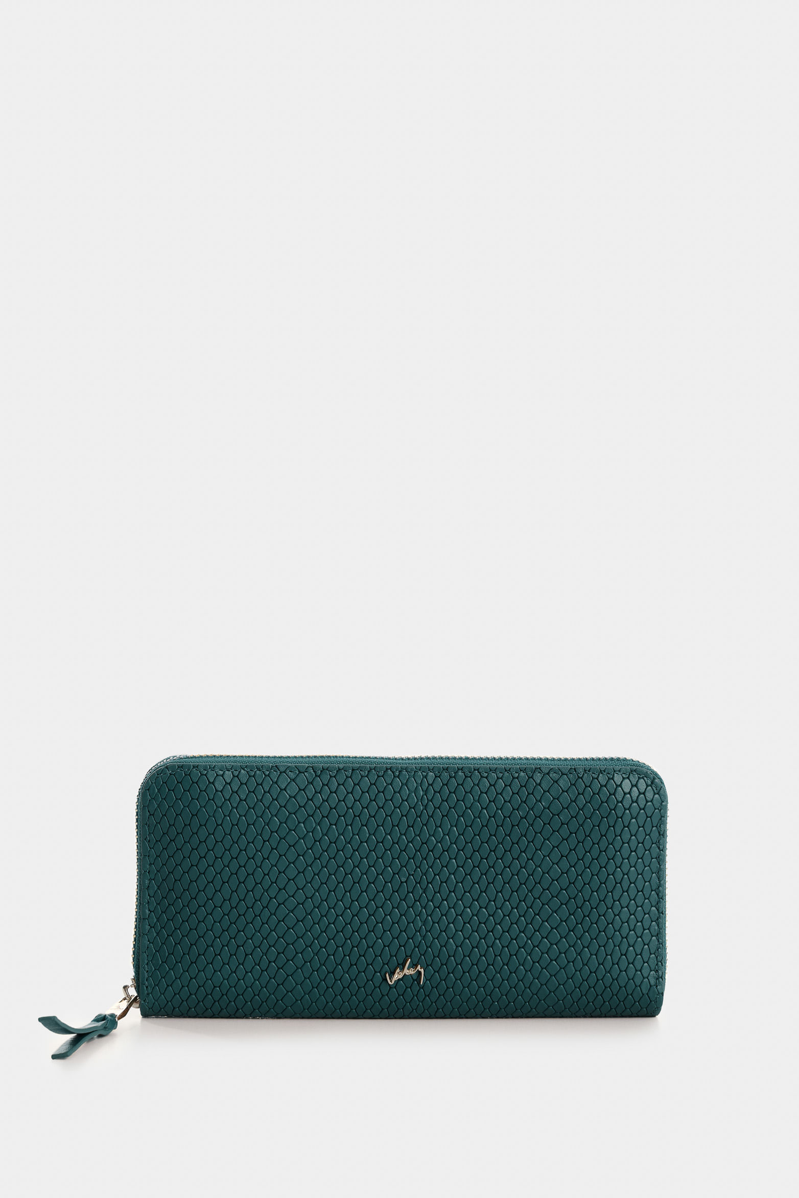 Porta chequera de cuero grabado para mujer Tulia