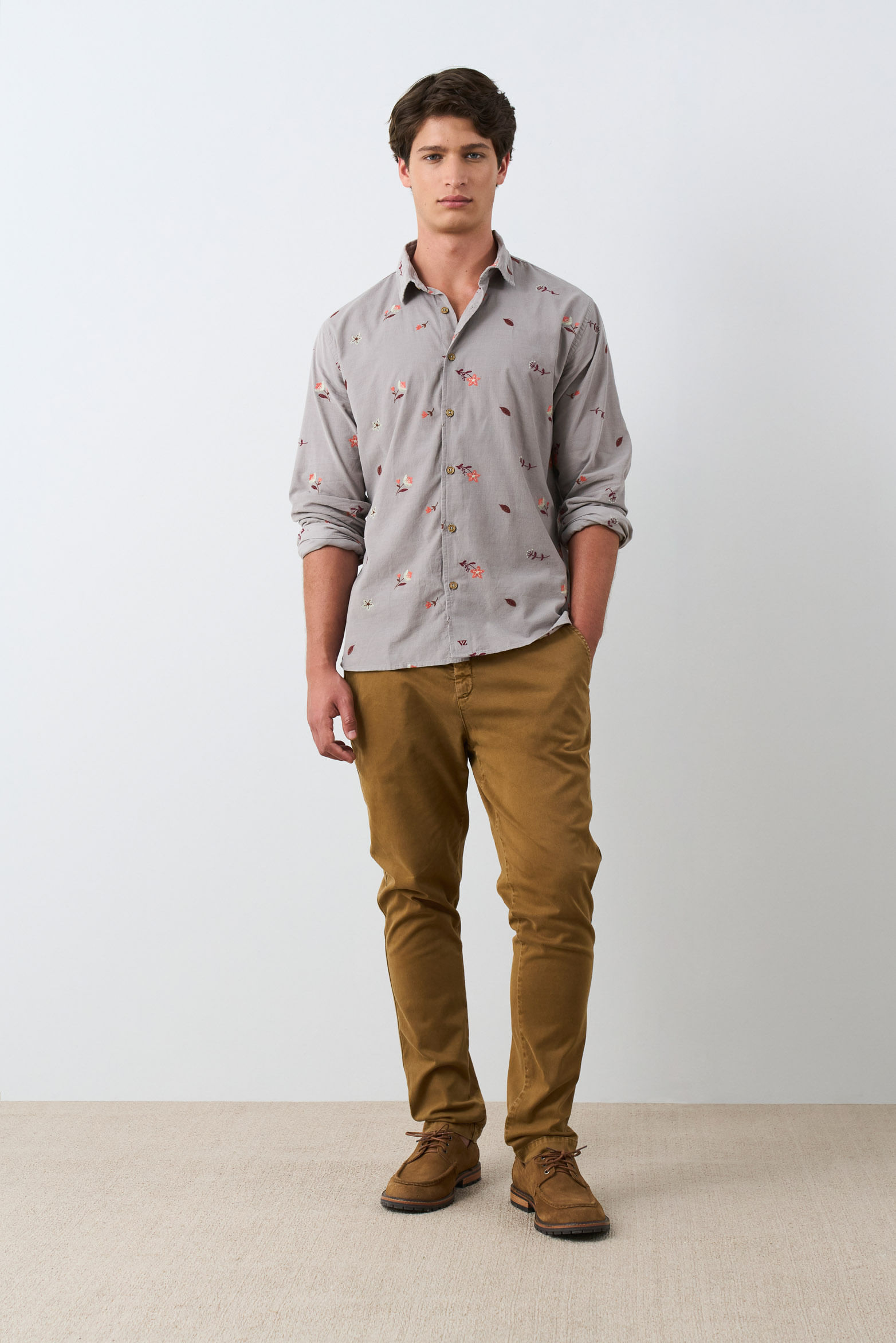 Camisa Lyra 2 manga larga para hombre semi fitted