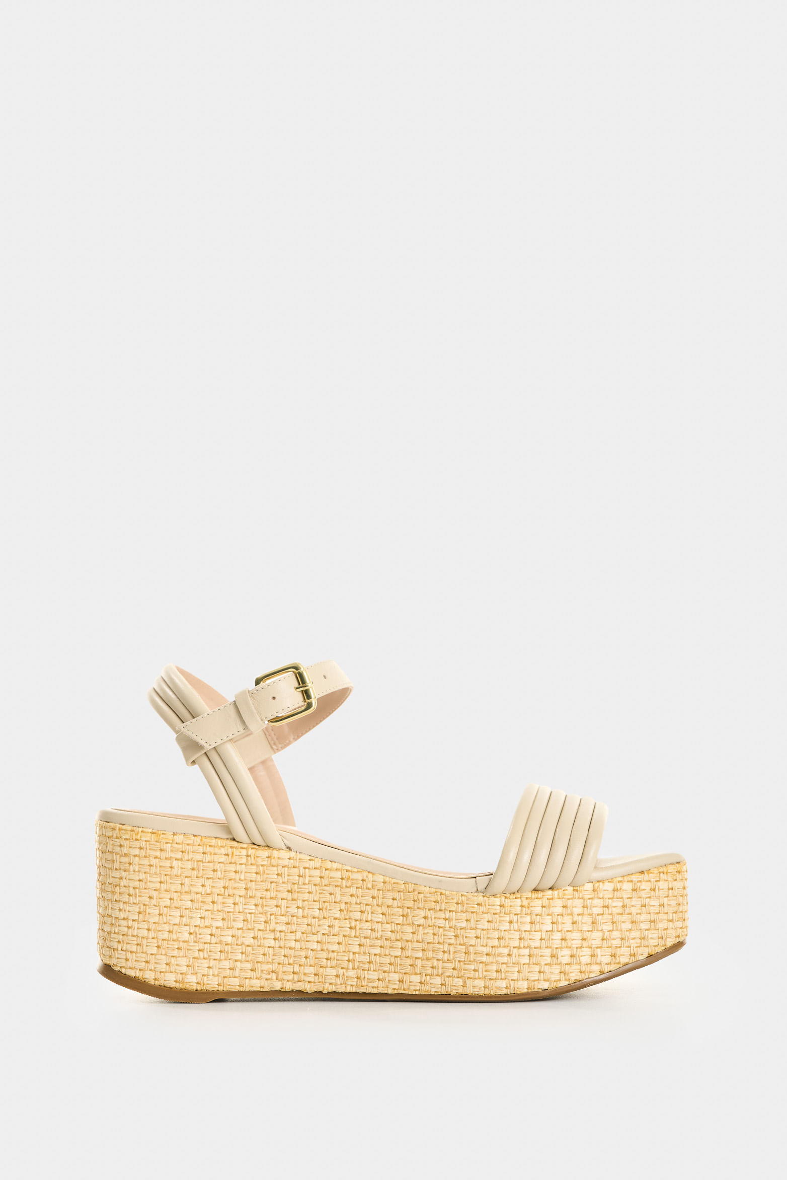 Sandalia plataforma de cuero para mujer Ocaso