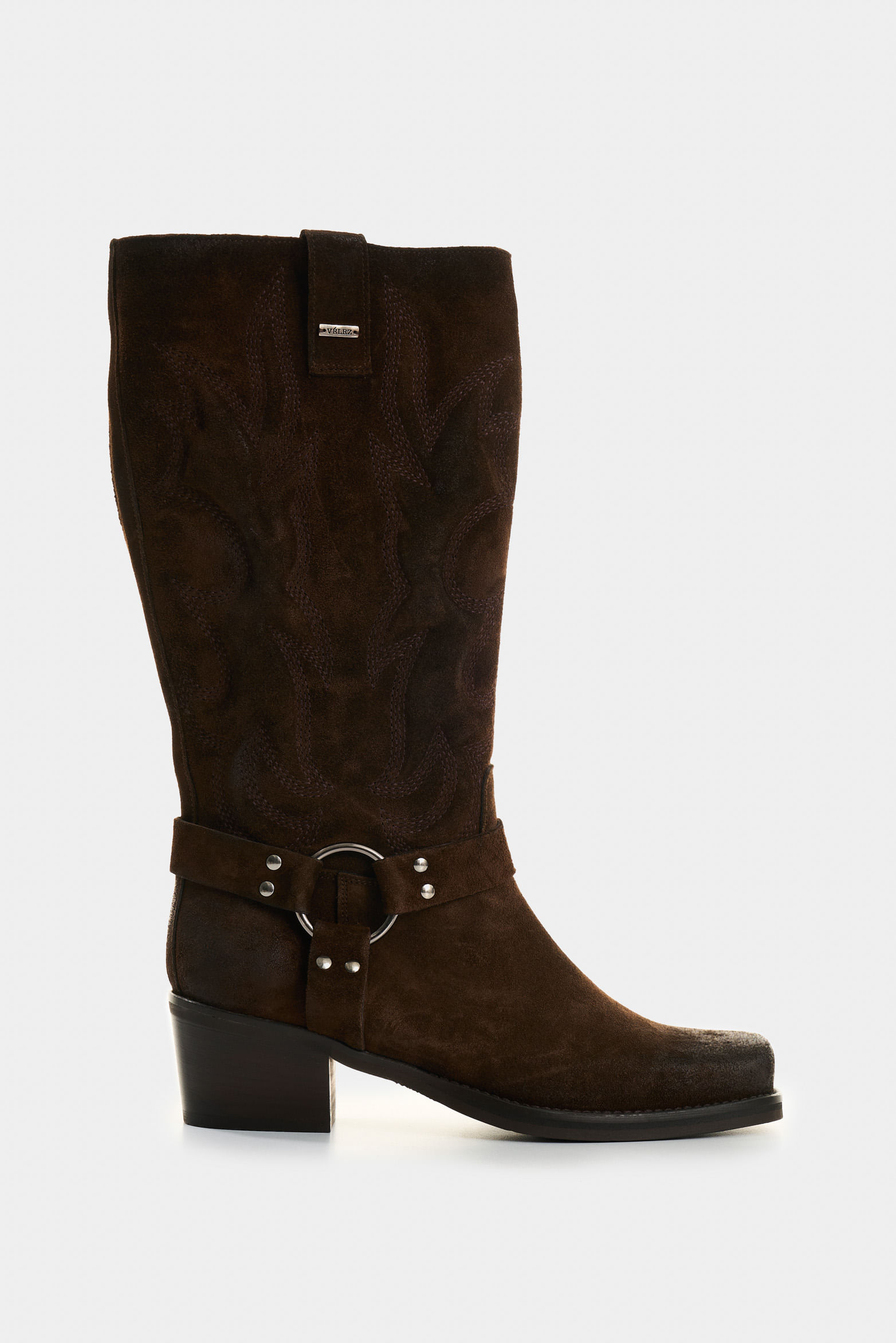 Botines Biker de cuero gamuzado para mujer Venus