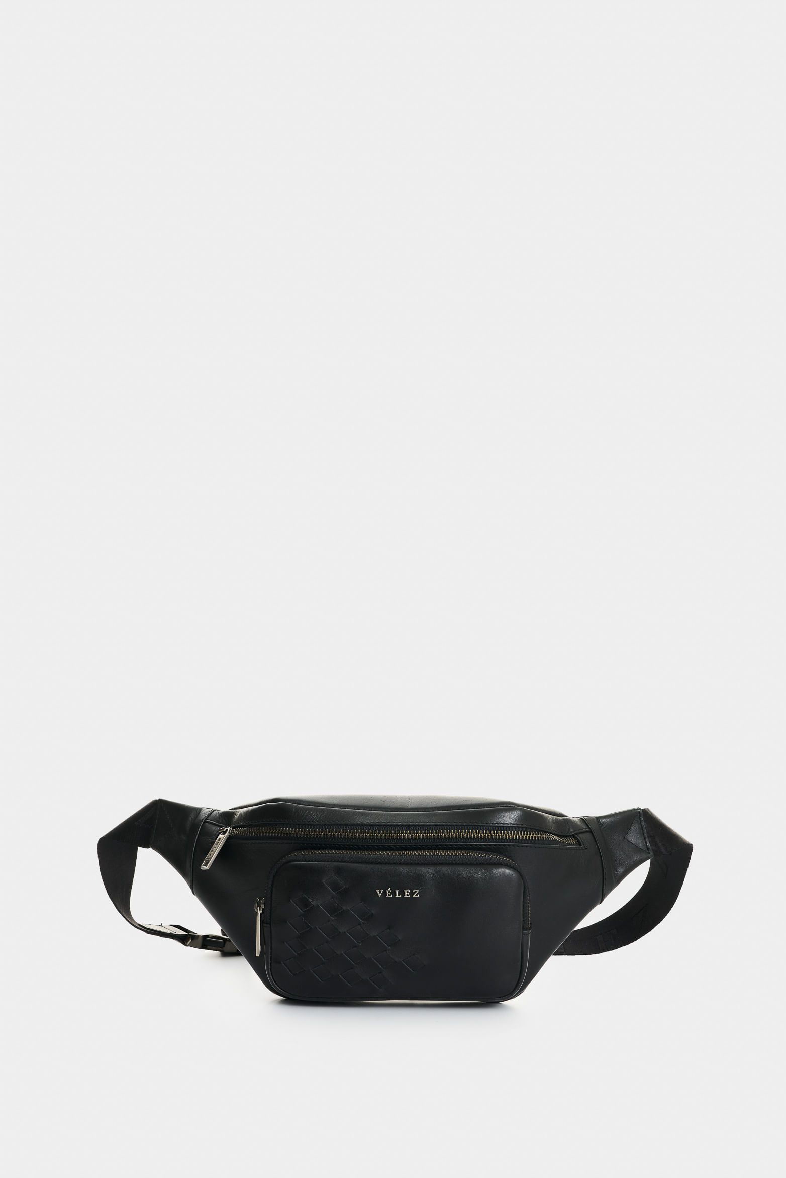 Riñonera mini de cuero con detalle tejido para hombre Brunet 2.0