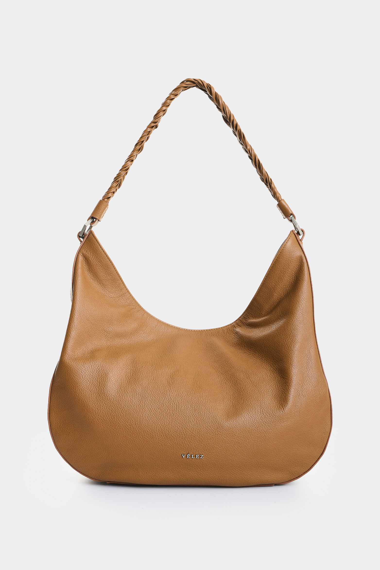 Shopping Luna semicircular en cuero para mujer