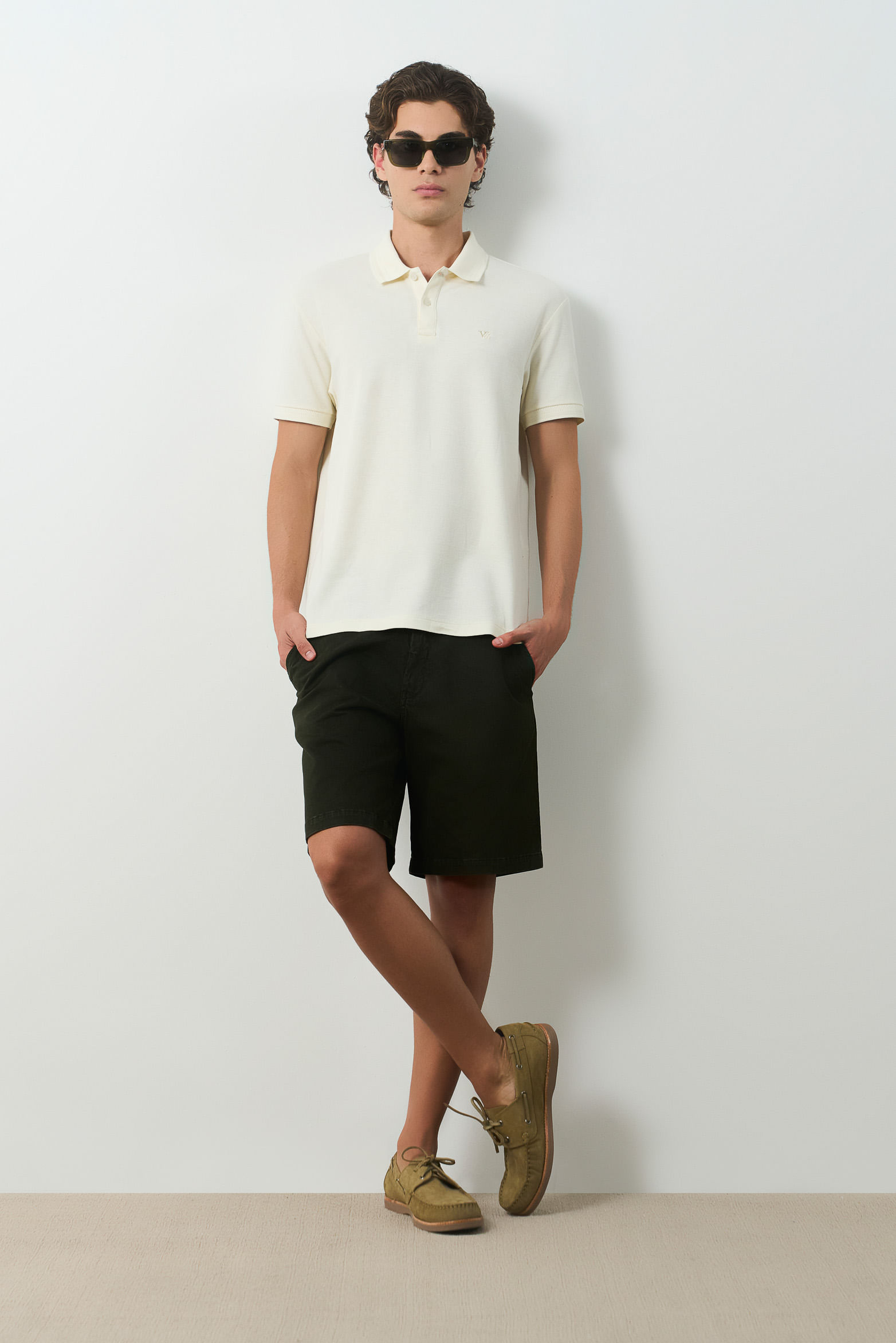 Polo manga corta Essential para hombre textura