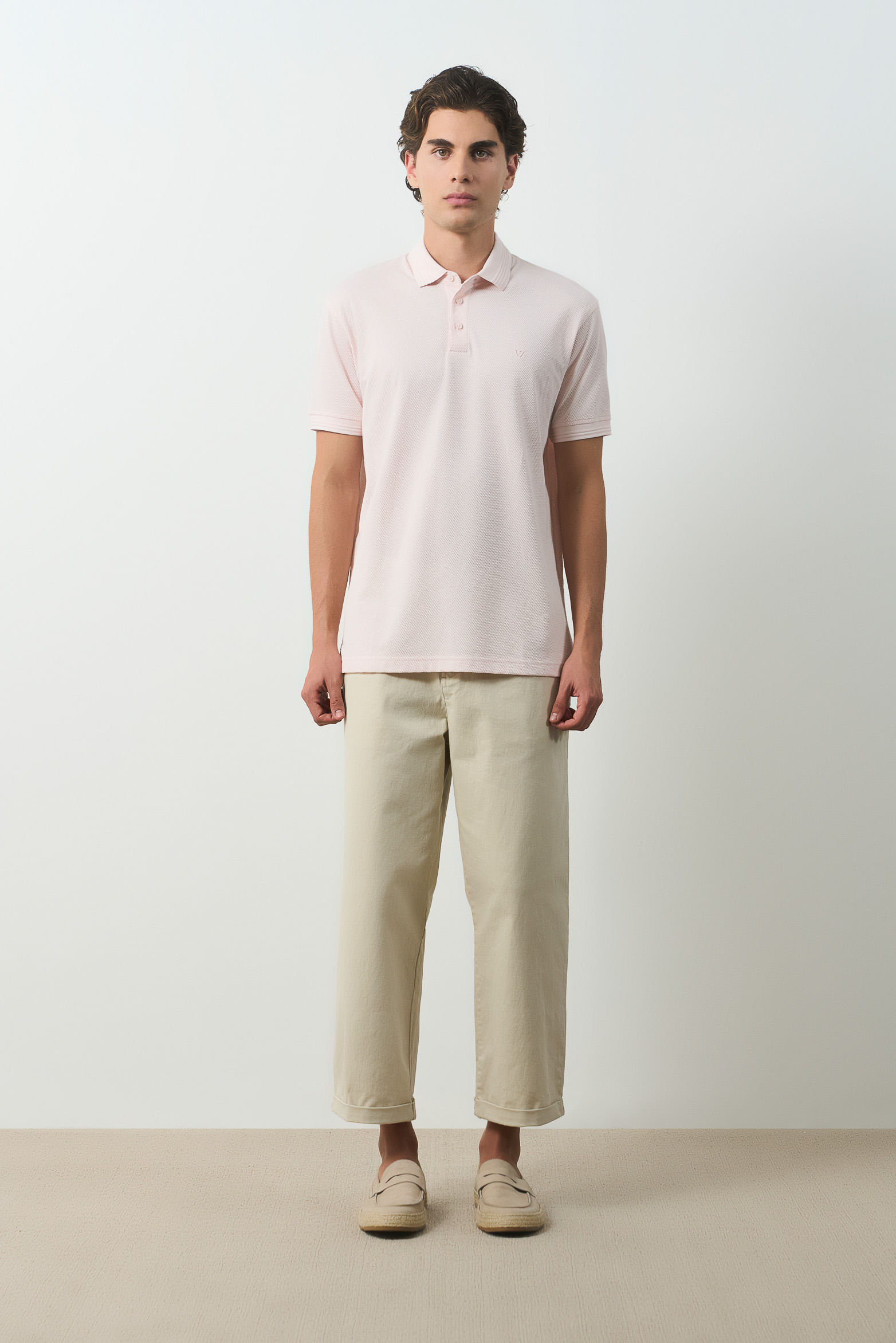 Polo Lucca manga corta para hombre texturizada