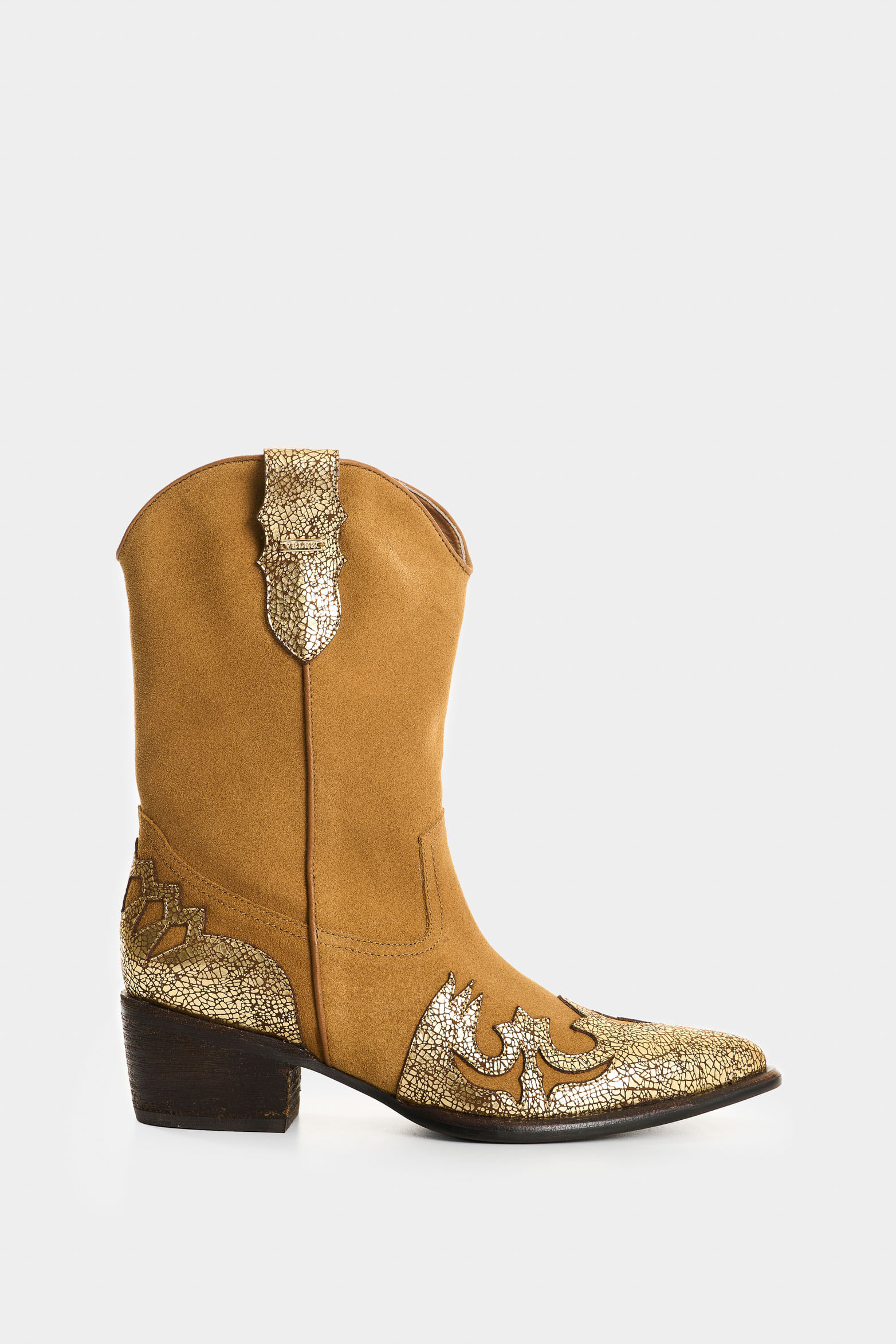 Botas en cuero y folia para mujer Dino