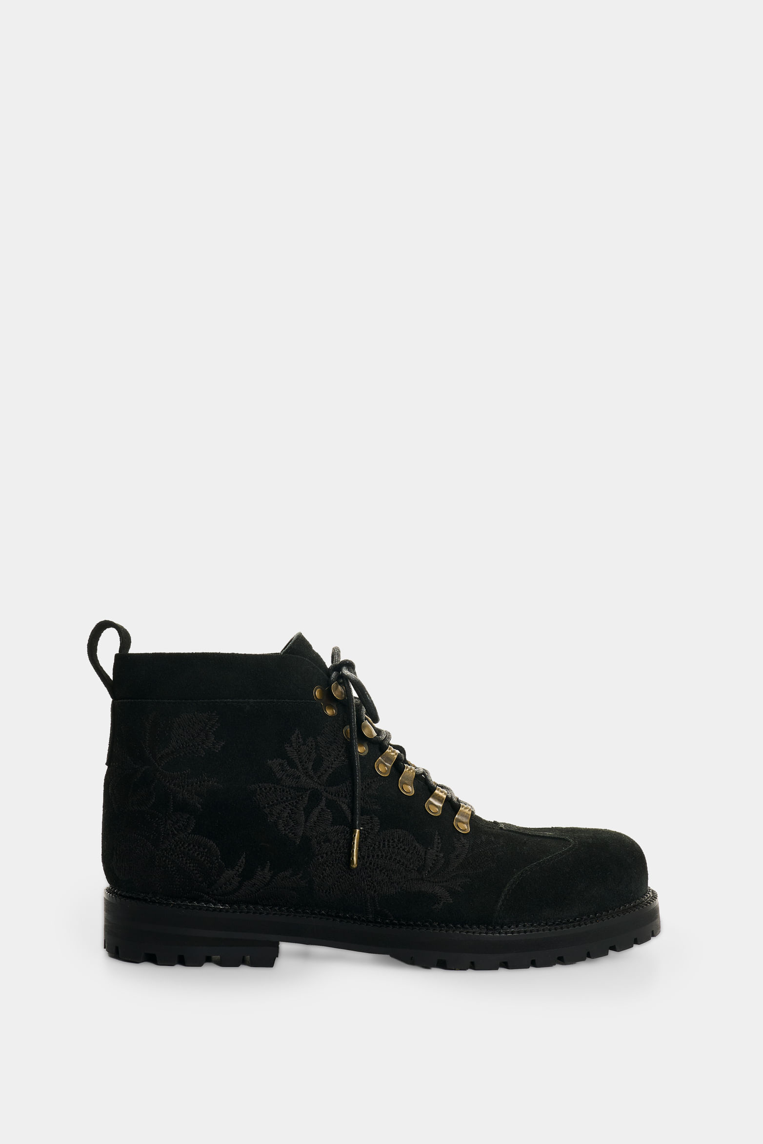 Botas en carnaza bordada para hombre Nacar