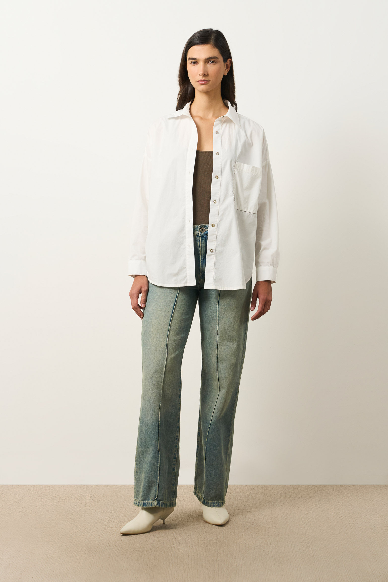 Camisa manga larga oversized para mujer Claire
