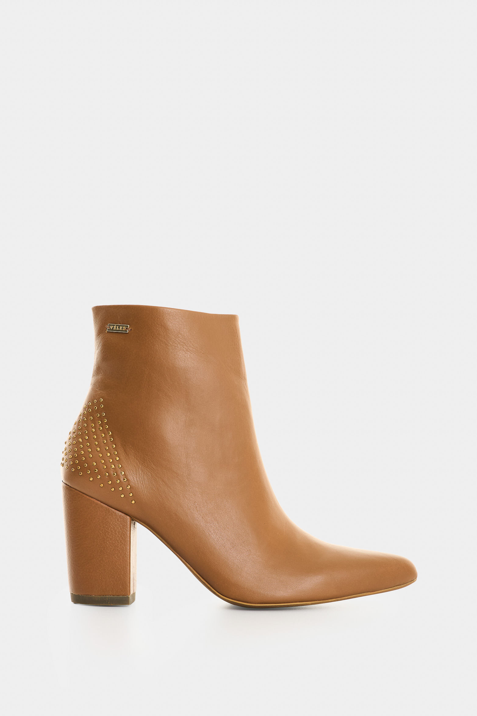 Botines office kira de cuero para mujer mini taches